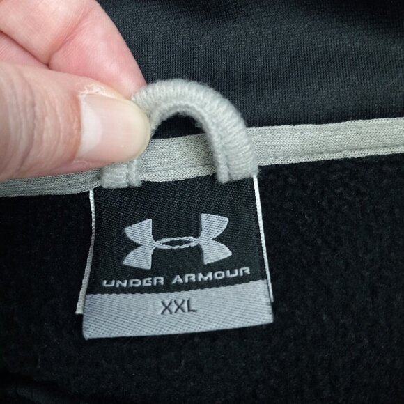 Under Armour Sweater Men's 2XL Quarter 1/4 Zip Mockneck Pullover Softshell Gorp - Picture 6 of 16